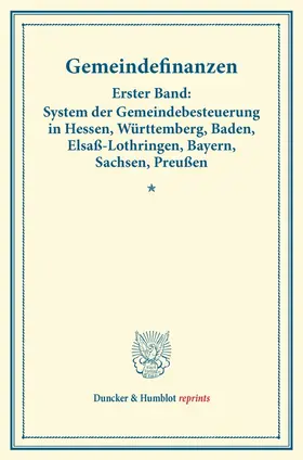 / |  Gemeindefinanzen. | Buch |  Sack Fachmedien