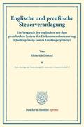 Dietzel / Herkner |  Englische und preußische Steuerveranlagung. | Buch |  Sack Fachmedien