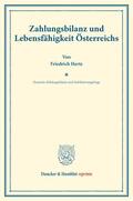 Hertz / Bonn / Somary |  Zahlungsbilanz und Lebensfähigkeit Österreichs. | Buch |  Sack Fachmedien