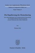 Zott |  Zott, T: Regulierung des Homesharing | Buch |  Sack Fachmedien