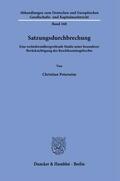 Peterseim |  Peterseim, C: Satzungsdurchbrechung. | Buch |  Sack Fachmedien