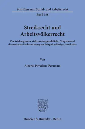 Povedano Peramato | Streikrecht und Arbeitsvölkerrecht. | Buch | 978-3-428-18054-7 | www.sack.de
