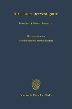 Rees / Haering |  Iuris sacri pervestigatio. | Buch |  Sack Fachmedien