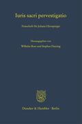 Rees / Haering |  Iuris sacri pervestigatio. | Buch |  Sack Fachmedien