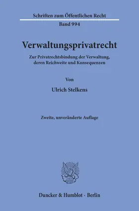 Stelkens |  Verwaltungsprivatrecht. | Buch |  Sack Fachmedien