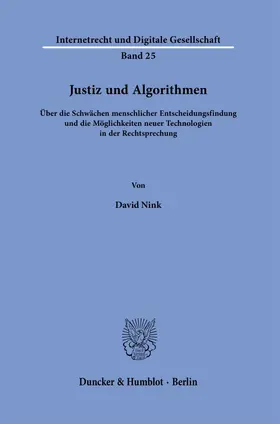 Nink |  Justiz und Algorithmen. | Buch |  Sack Fachmedien