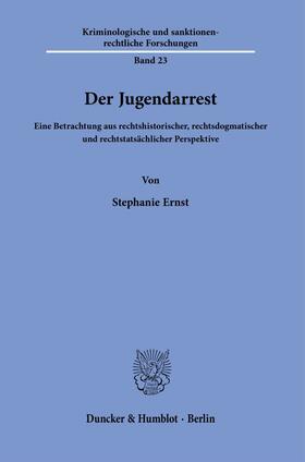 Ernst | Der Jugendarrest. | Buch | 978-3-428-18111-7 | sack.de