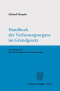 Kloepfer |  Handbuch der Verfassungsorgane im Grundgesetz. | Buch |  Sack Fachmedien