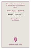 Vitzthum / Talmon |  Kleine Schriften II. | Buch |  Sack Fachmedien