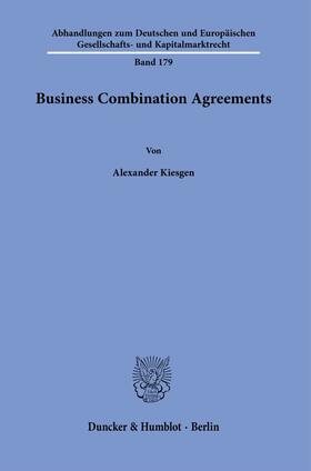 Kiesgen |  Business Combination Agreements. | Buch |  Sack Fachmedien