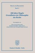 Eichenhofer / Vieweg / Kirste |  200 Jahre Hegels Grundlinien der Philosophie des Rechts. | Buch |  Sack Fachmedien