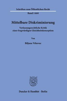 Vrhovac | Mittelbare Diskriminierung. | Buch | 978-3-428-18310-4 | sack.de