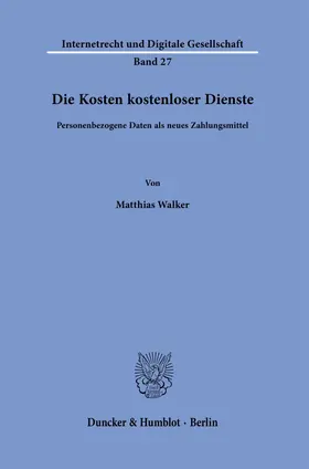 Walker |  Die Kosten kostenloser Dienste. | Buch |  Sack Fachmedien