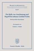 Waibel / De Rosales Chacón |  Die Rolle von Anschauung und Begriff bei Johann Gottlieb Fichte. | Buch |  Sack Fachmedien