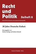 Ludwigs / Schmahl |  30 Jahre Deutsche Einheit. | Buch |  Sack Fachmedien