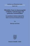 Yasin |  Öffentliche Ämter im Spannungsfeld rechtlicher Anforderungen und politischer Erforderlichkeit. | Buch |  Sack Fachmedien