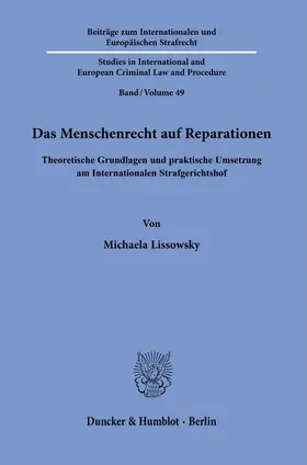 Lissowsky |  Das Menschenrecht auf Reparationen | Buch |  Sack Fachmedien