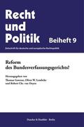 Gawron / Lembcke / Ooyen |  Reform des Bundesverfassungsgerichts? | Buch |  Sack Fachmedien