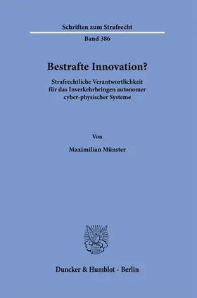 Münster | Bestrafte Innovation? | Buch | 978-3-428-18435-4 | www.sack.de