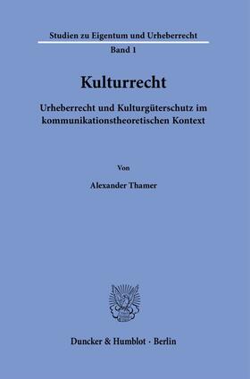 Thamer | Kulturrecht | Buch | sack.de