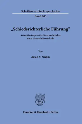 Nadjm |  »Schiedsrichterliche Führung«. | Buch |  Sack Fachmedien