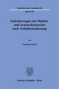 Pröbstl |  Pröbstl, C: Anforderungen des Habitat- und Artenschutzrechts | Buch |  Sack Fachmedien