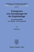 Redler |  Transparenz von Zuwendungen bei der Kapitalanlage | Buch |  Sack Fachmedien