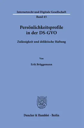 Brüggemann | Persönlichkeitsprofile in der DS-GVO | Buch | 978-3-428-18752-2 | sack.de
