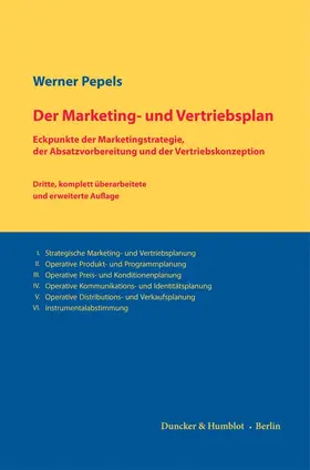 Pepels |  Der Marketing- und Vertriebsplan. | Buch |  Sack Fachmedien