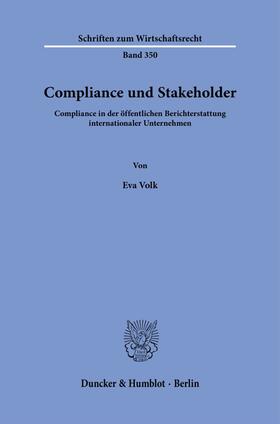 Volk |  Compliance und Stakeholder | Buch |  Sack Fachmedien