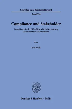 Volk |  Compliance und Stakeholder. | Buch |  Sack Fachmedien
