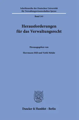 Hill / Mehde |  Herausforderungen für das Verwaltungsrecht. | Buch |  Sack Fachmedien