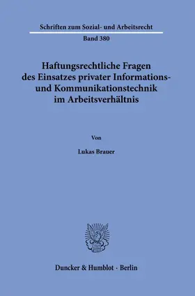 Brauer |  Haftungsrechtliche Fragen des Einsatzes privater Informations- und Kommunikationstechnik im Arbeitsverhältnis. | Buch |  Sack Fachmedien