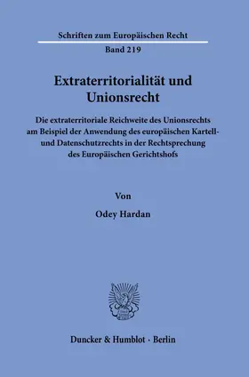 Hardan | Extraterritorialität und Unionsrecht | Buch | 978-3-428-19102-4 | sack.de