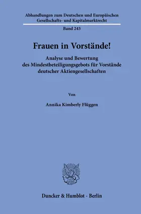 Flüggen | Frauen in Vorstände! | Buch | 978-3-428-19269-4 | sack.de
