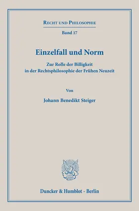 Steiger | Einzelfall und Norm | Buch | 978-3-428-19406-3 | sack.de
