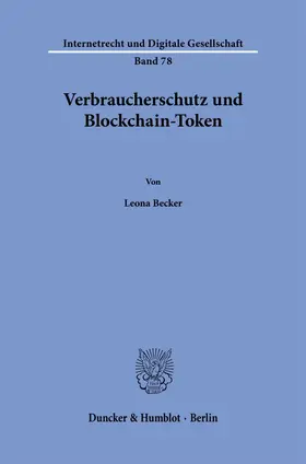 Becker |  Verbraucherschutz und Blockchain-Token | Buch |  Sack Fachmedien