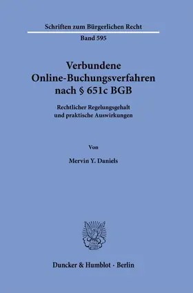 Daniels |  Verbundene Online-Buchungsverfahren nach § 651c BGB | Buch |  Sack Fachmedien