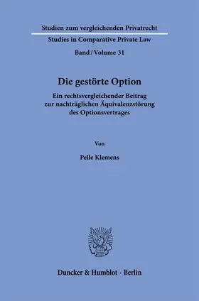 Klemens |  Die gestörte Option | Buch |  Sack Fachmedien