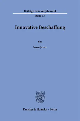Jaster |  Innovative Beschaffung | Buch |  Sack Fachmedien