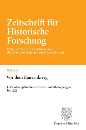 Mauntel / Roth / Schenk |  Vor dem Bauernkrieg | Buch |  Sack Fachmedien