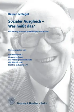 Schlegel |  Sozialer Ausgleich - Was heißt das? | Buch |  Sack Fachmedien