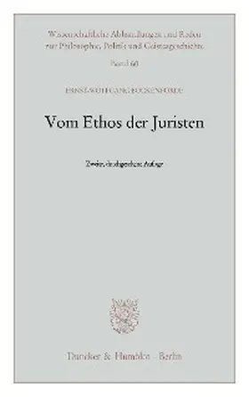 Böckenförde |  Vom Ethos der Juristen | eBook | Sack Fachmedien