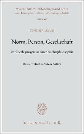 Jakobs | Norm, Person, Gesellschaft. | E-Book | www.sack.de