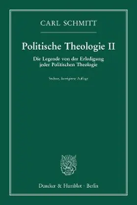 Schmitt |  Politische Theologie II. | eBook | Sack Fachmedien