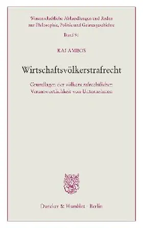 Ambos | Wirtschaftsvölkerstrafrecht. | E-Book | sack.de