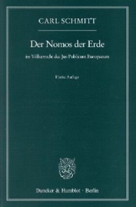 Schmitt | Der Nomos der Erde | E-Book | sack.de