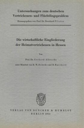 Pfister / Albrecht / Behnke | Untersuchungen zum deutschen Vertriebenen- und Flüchtlingsproblem. | E-Book | sack.de