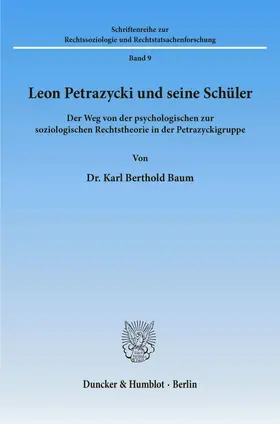 Baum | Leon Petrazycki und seine Schüler. | E-Book | sack.de