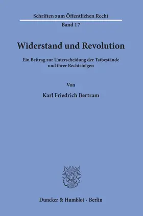 Bertram | Widerstand und Revolution. | E-Book | www.sack.de